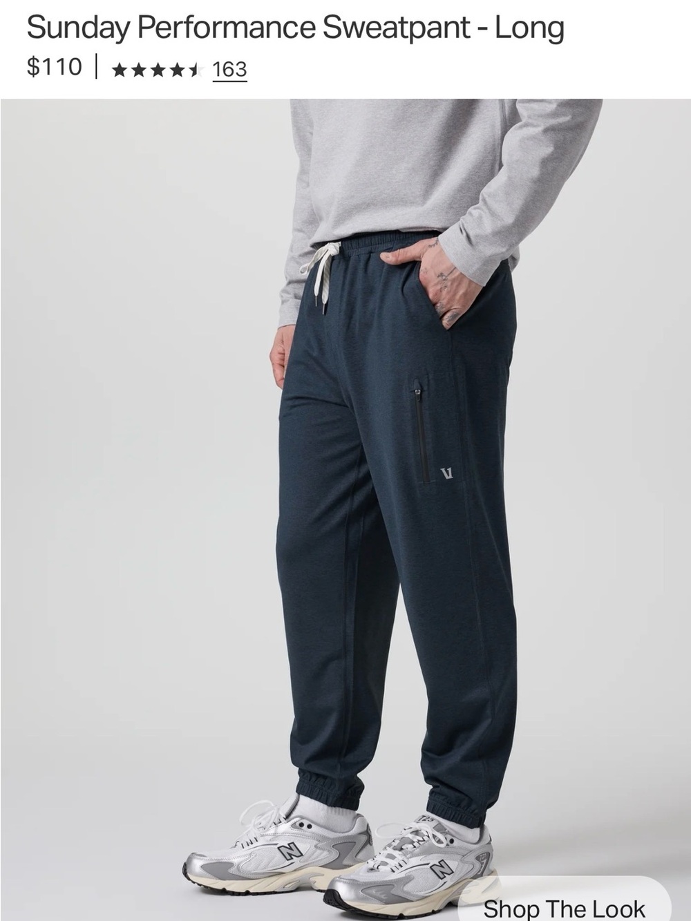 Vuori Sunday Performance Sweatpant - Navy